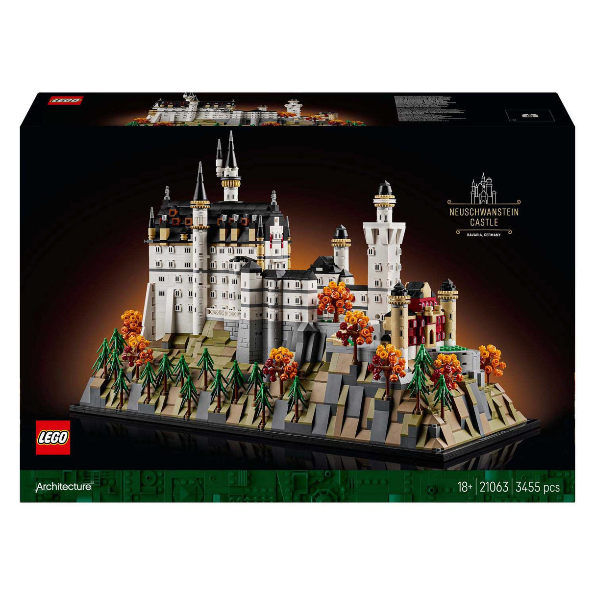 Lego arkitektur 21063 Neuschwanstein slott samling sett