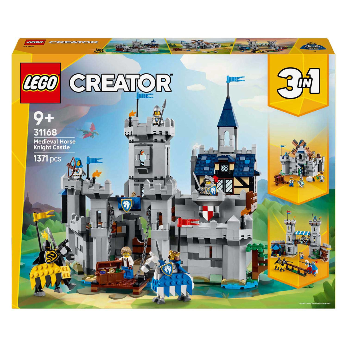 Lego creator 31168 medieval castle with knights on horseback