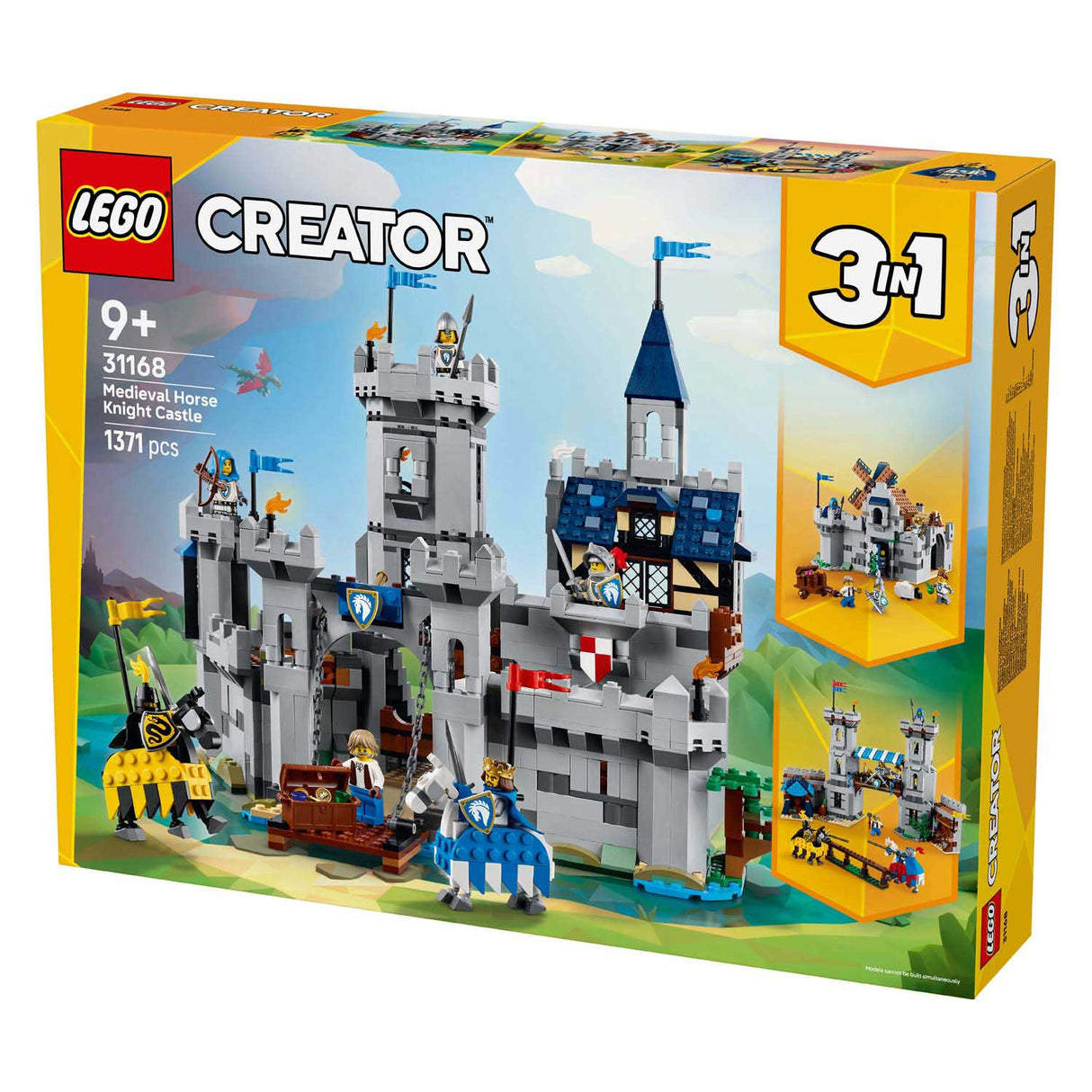 Lego creator 31168 medieval castle with knights on horseback