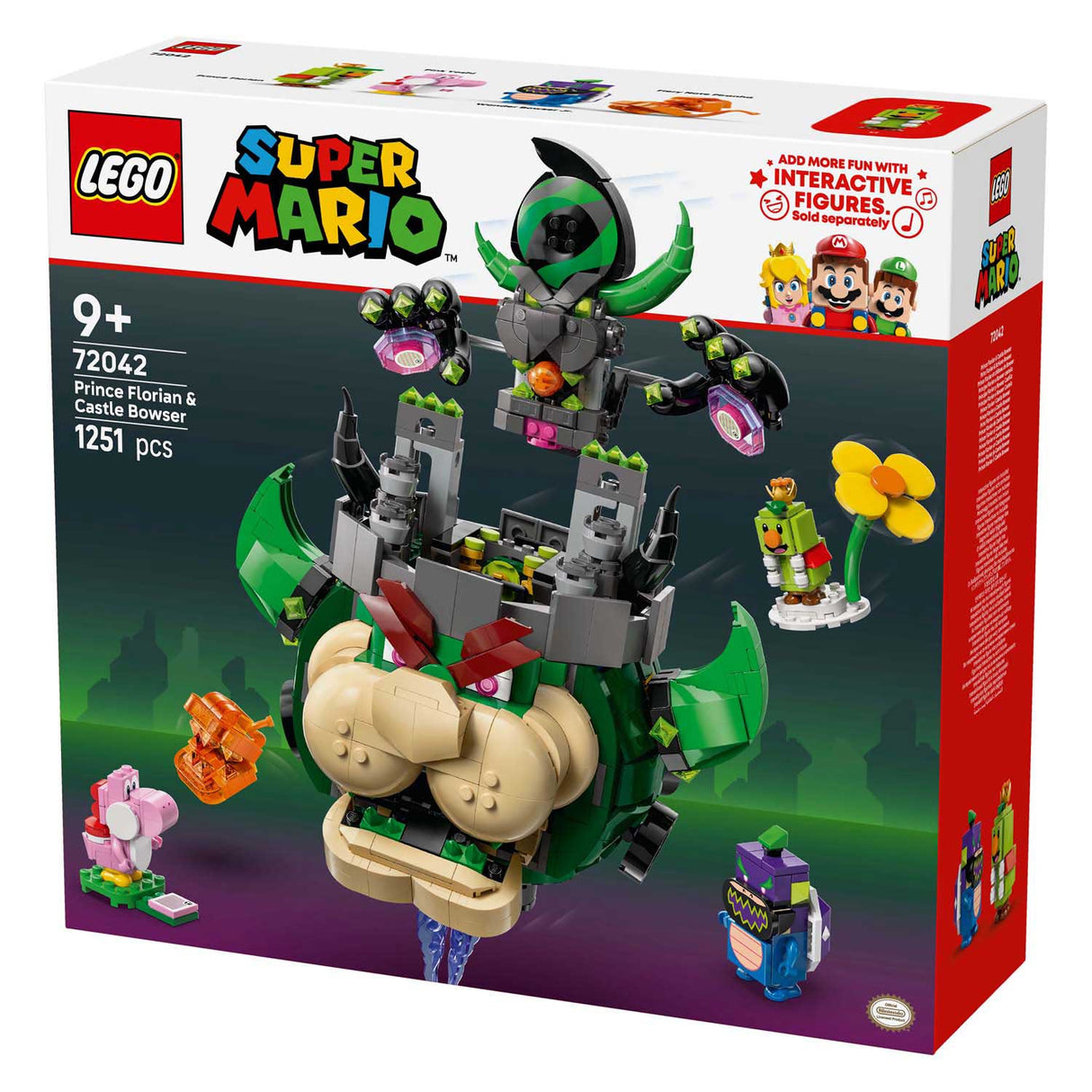 Lego super mario 72042 prince florian and castle bowser
