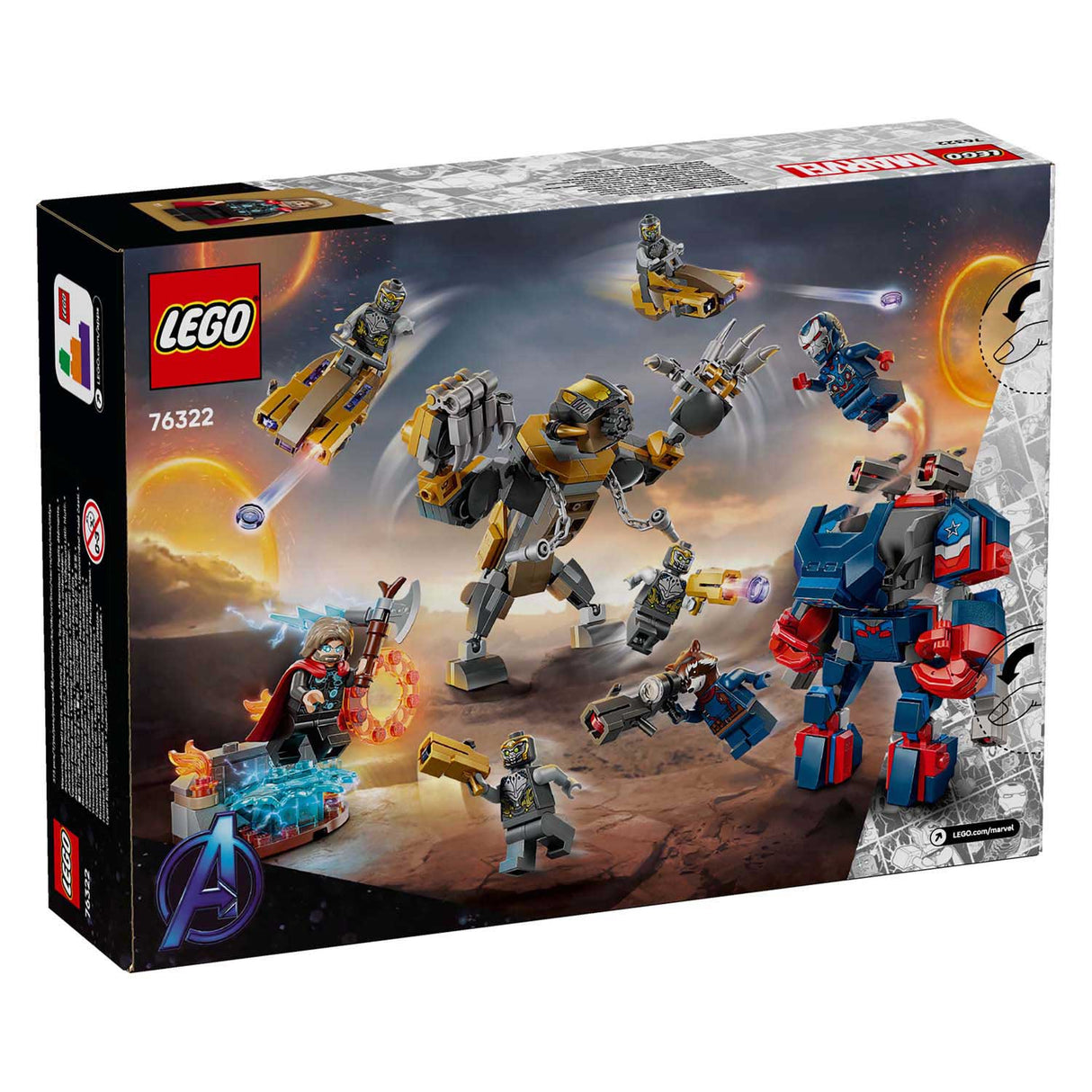 Lego super heroes marvel 76322 avengers endgame thor vs. chitauri