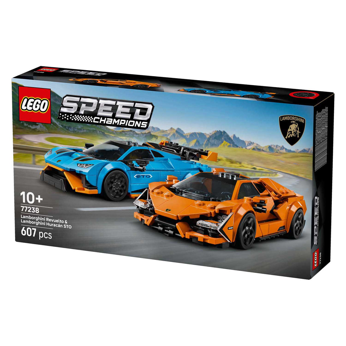 Lego Speed Champions 77238 Lamborghini Revuelto and Huracan Sto