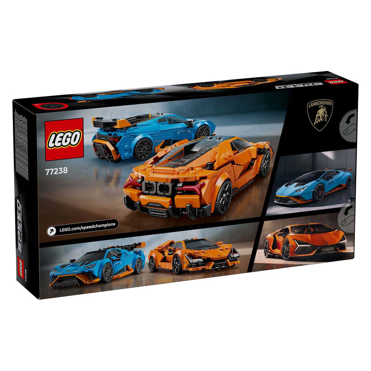 Lego Speed Champions 77238 Lamborghini Revuelto and Huracan Sto