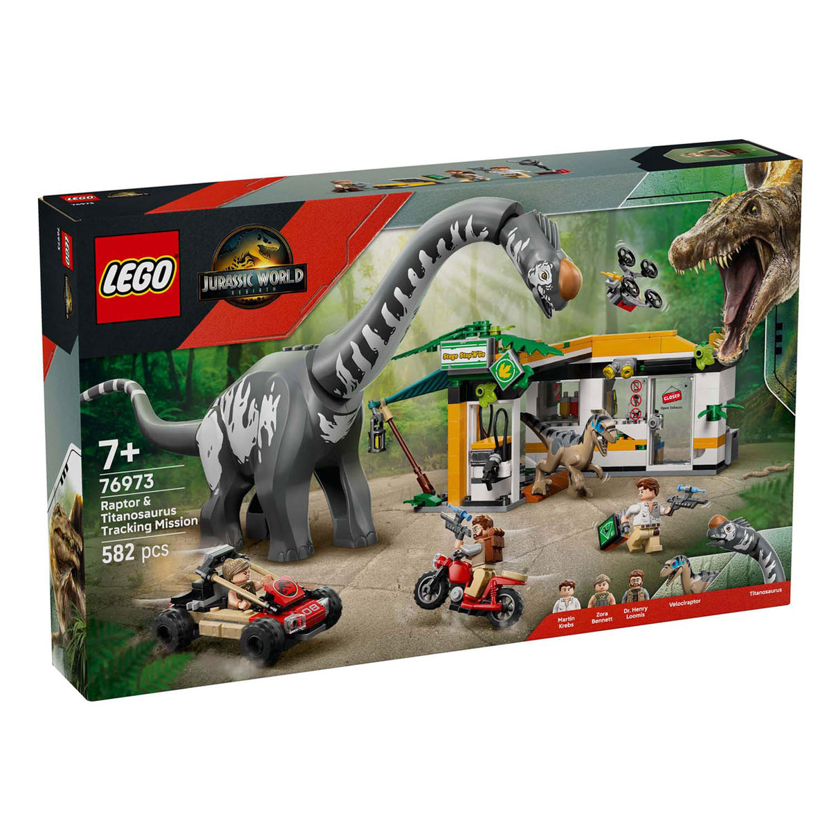 Lego jurassic world 76973 pátrací mise pro dravce a titanosaura