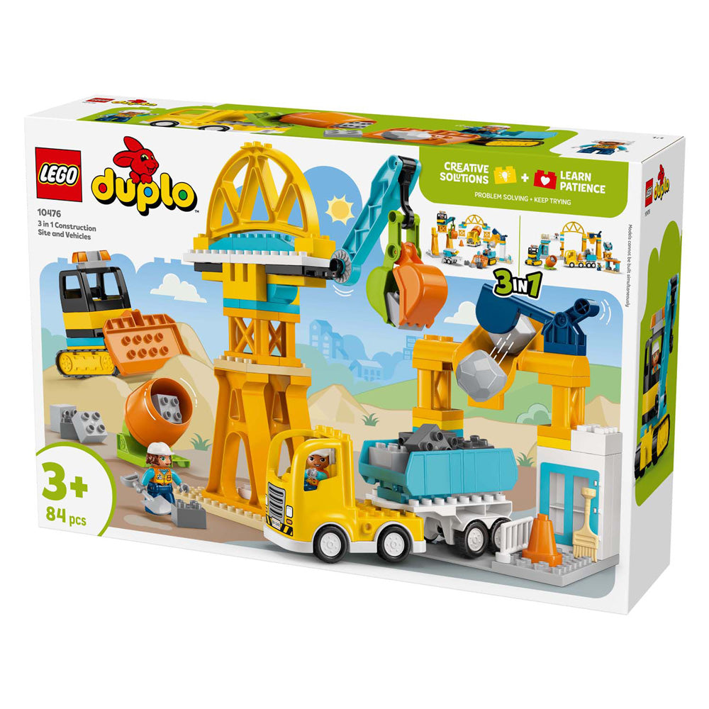 Lego duplo town 10476 3in1 bouwplaats en voertuigen