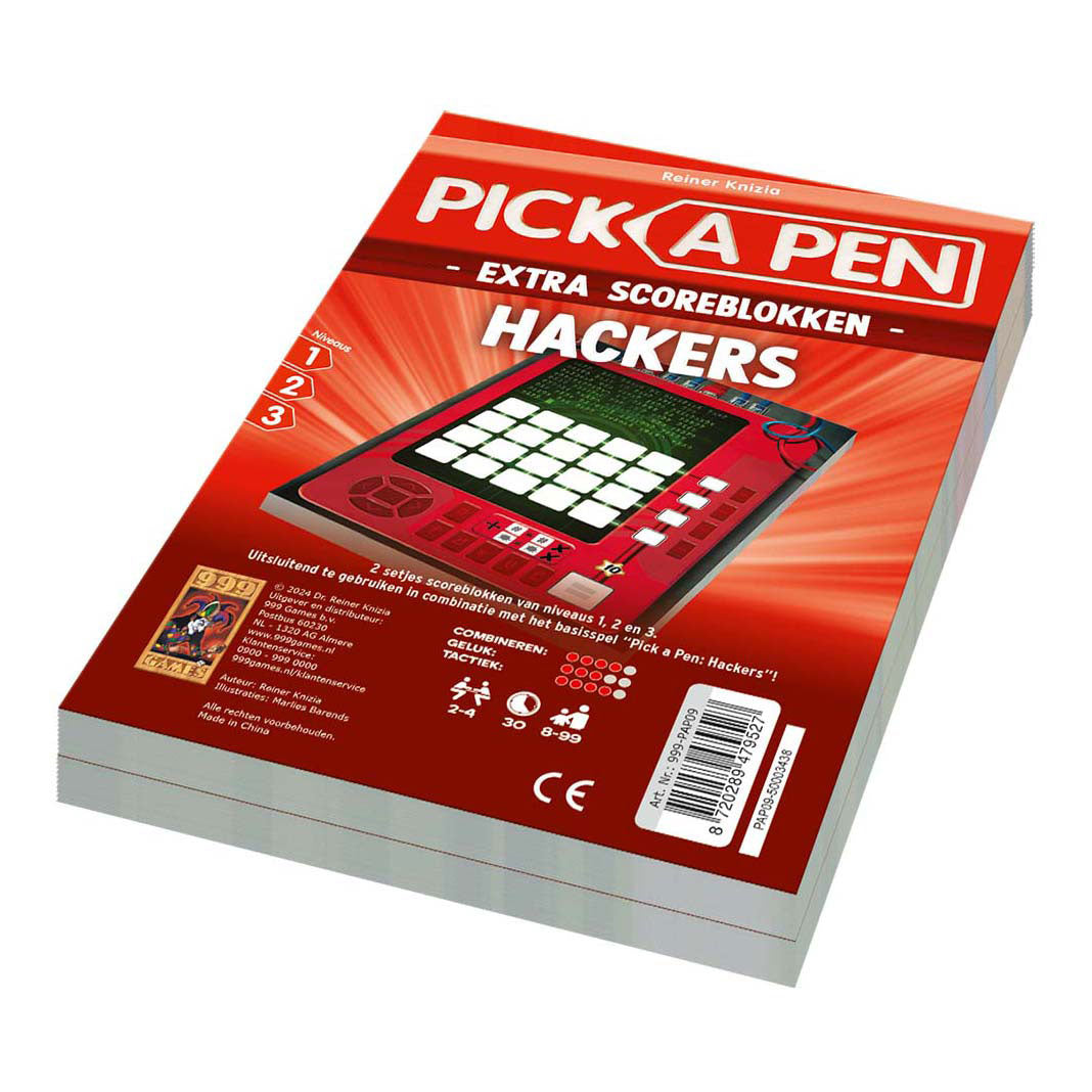 999spil 999 spil pick a pen hackers score pads, 2 stk.