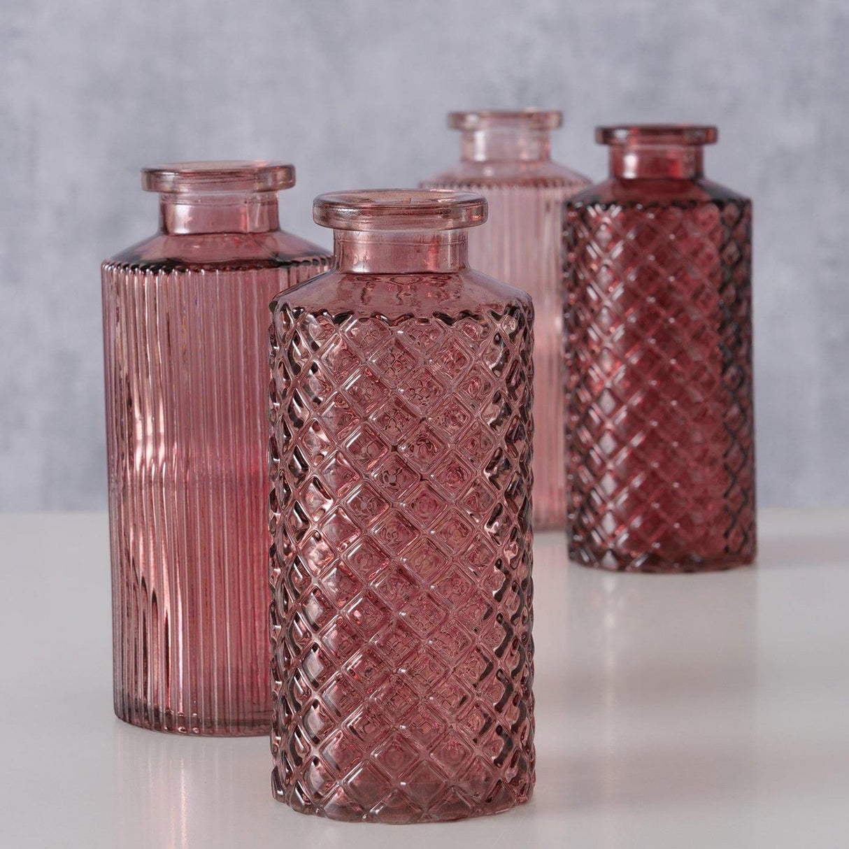 Boltze home vaas roze 4-delige set ø6cm