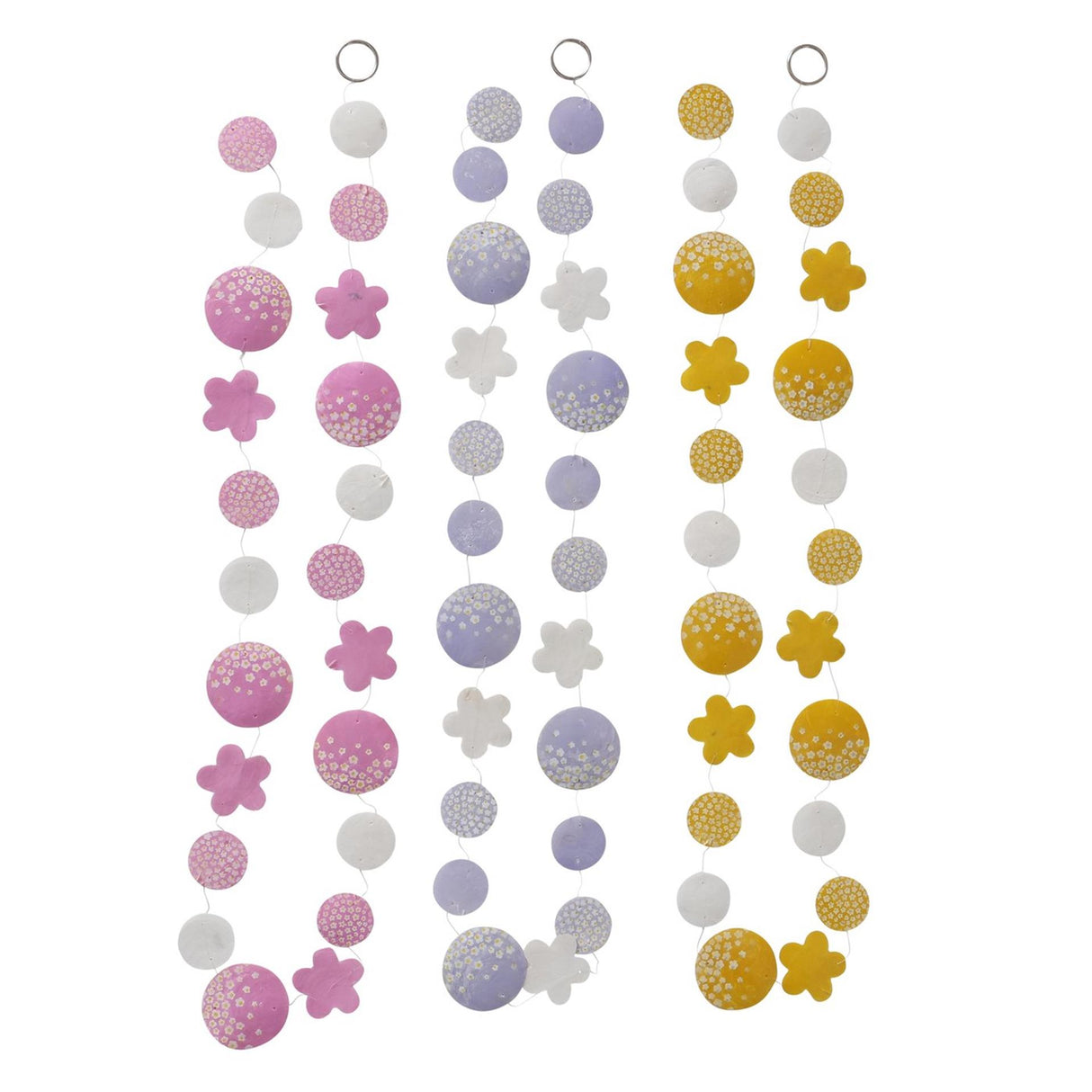 Boltze home capiz guirlande bloem l180cm