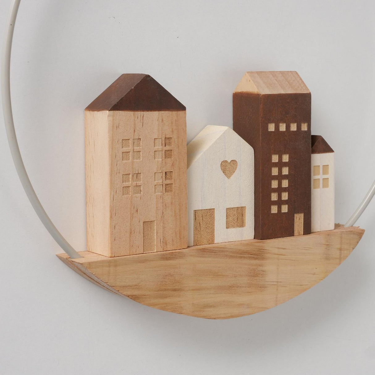 Boltze home decoratieve hanger met huisjes dia 25cm