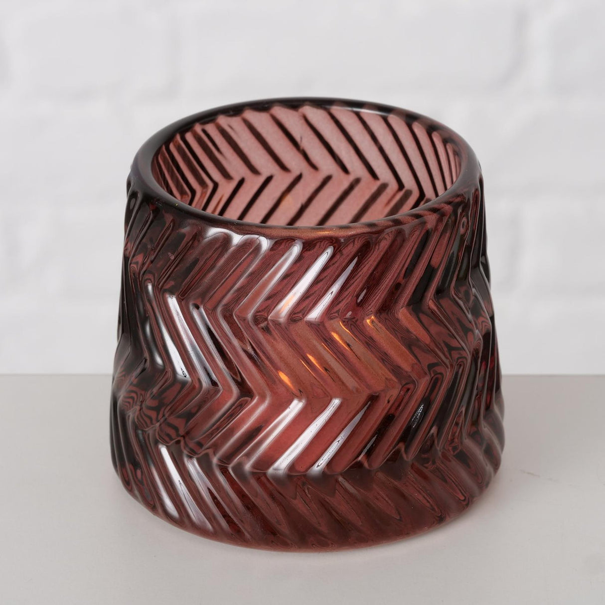 Boltze home theelichthouder sabena roze h7cm