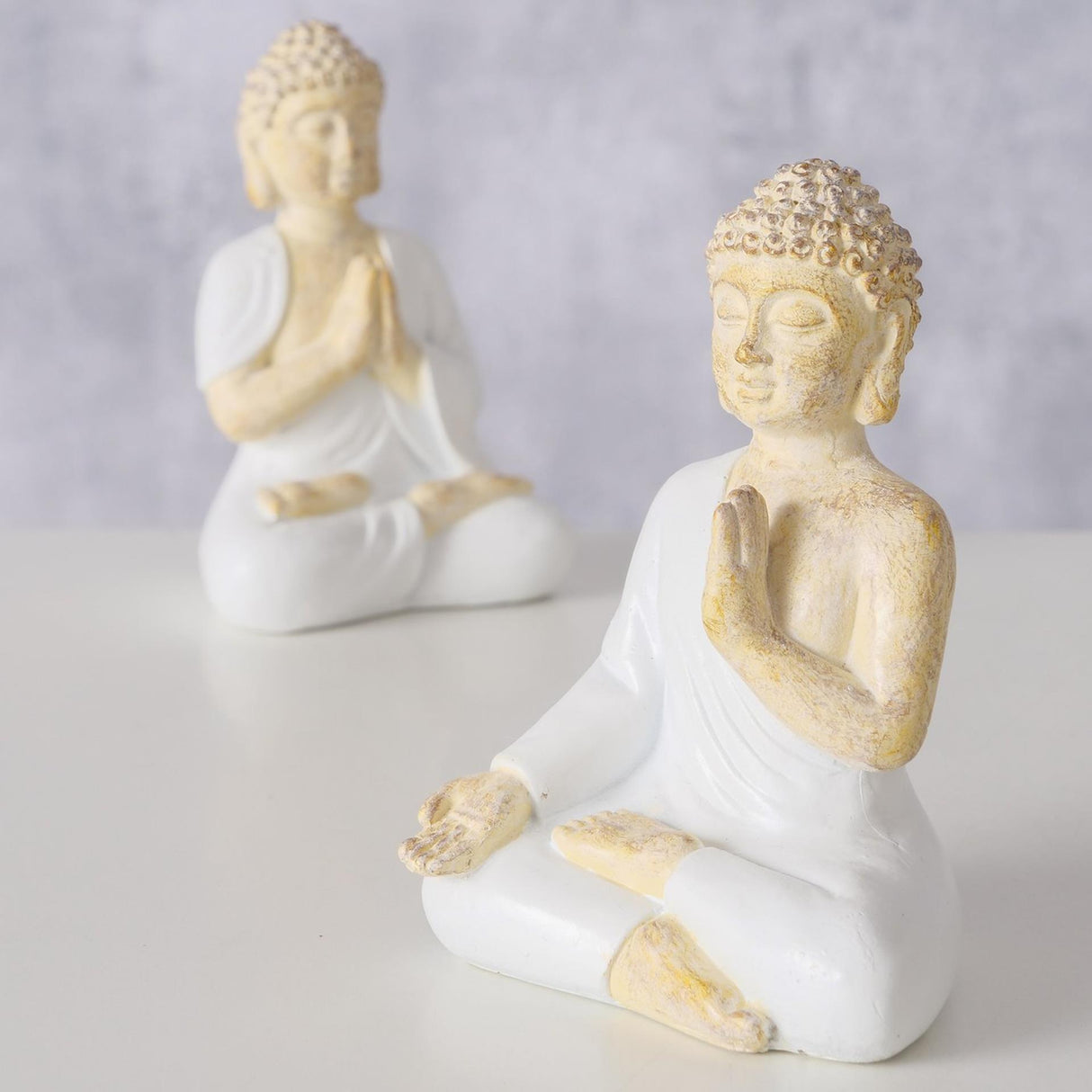 Boltze home beeld boeddha h8,5cm 2 assorti