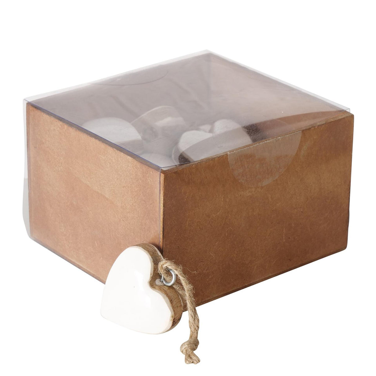 Boltze home hanger hart inami hout 5x5cm 16 stuks