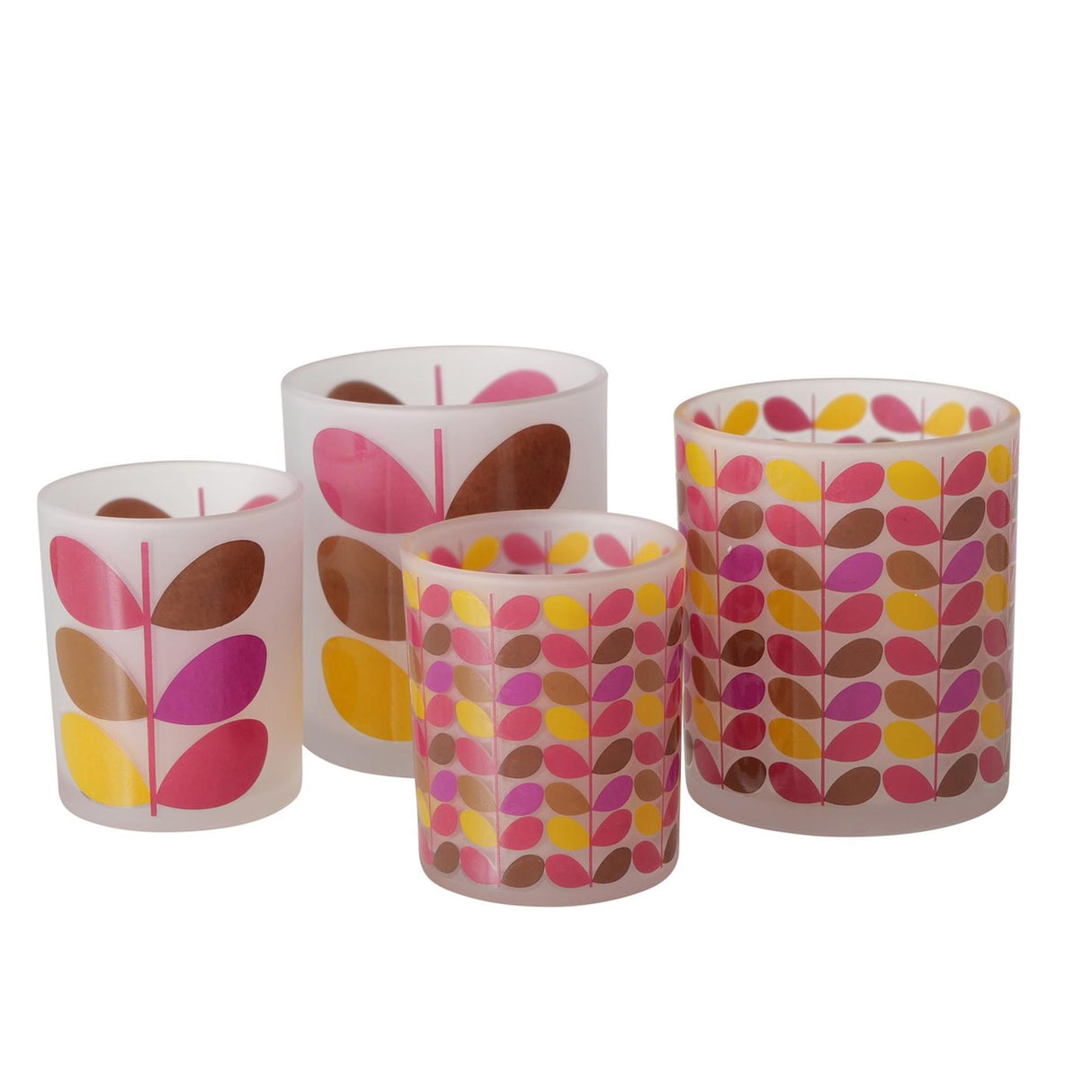 Boltze home theelichthouder retro 2-delig roze glas