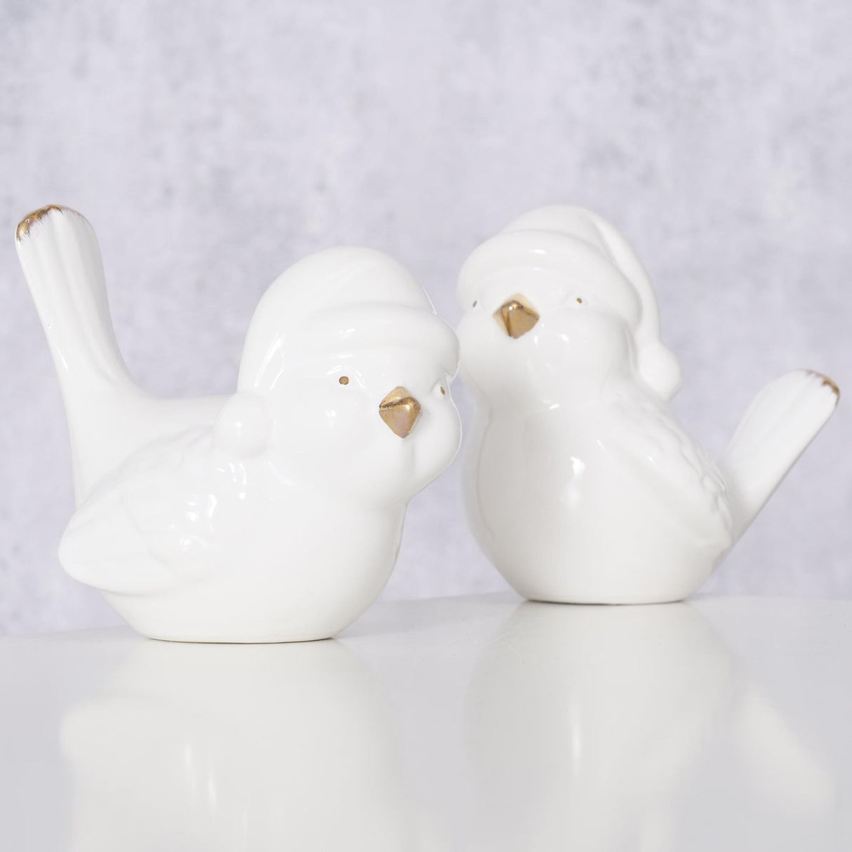 Boltze home vogel ville dolomiet h9cm wit