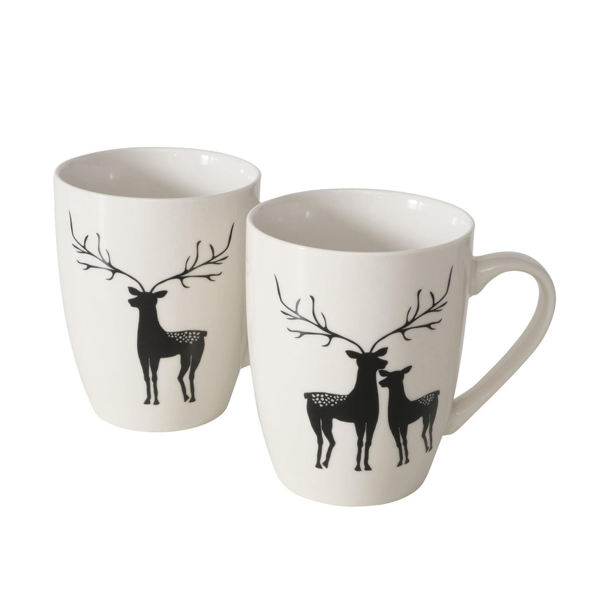 Boltze home beker rendier h10,5cm zwart-wit