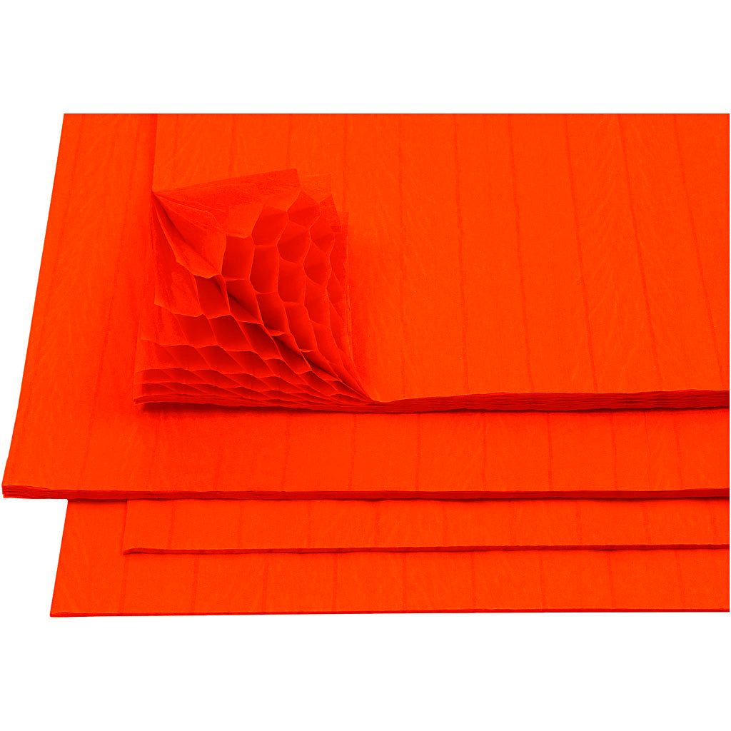 Creativ company harmonica paper, sheet 28x17.8 cm, orange, 8 sheets 1 box