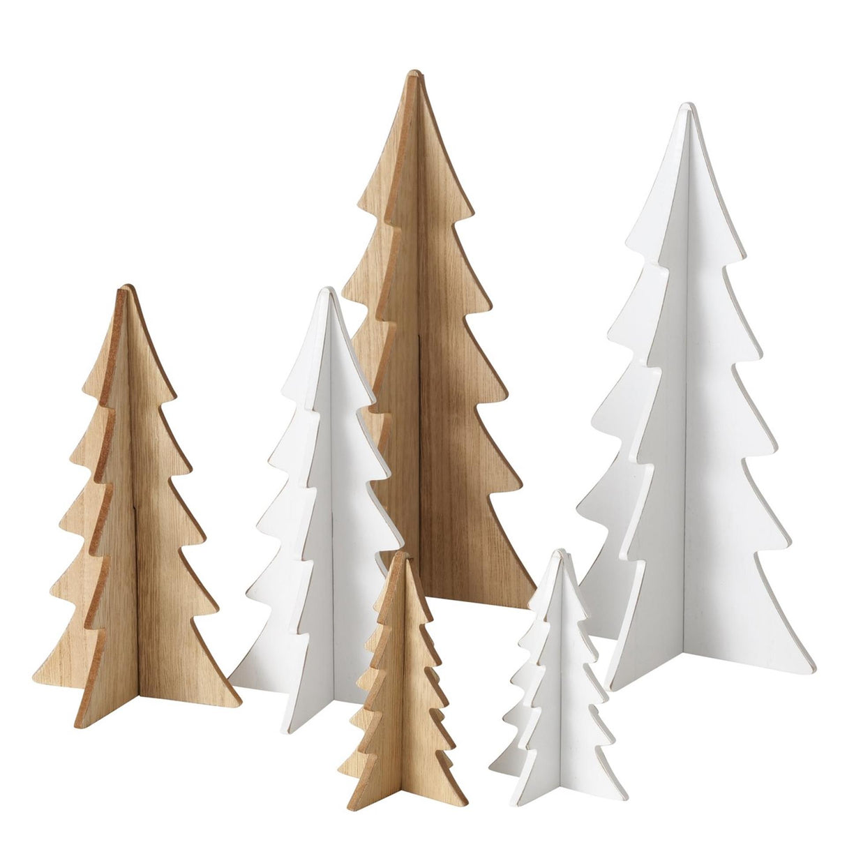 Boltze home beeld kerstboom 3d set a 3 mdf
