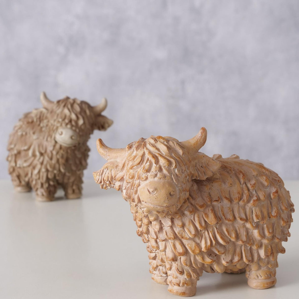 Boltze home figuur koe buffy h7,5x10cm hars