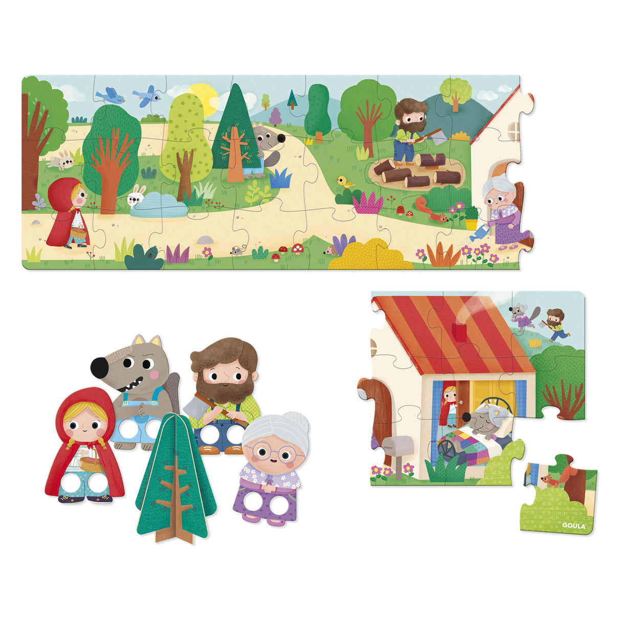 Jumbo goula kirakós xxl kis piros csuklya, 30 db.