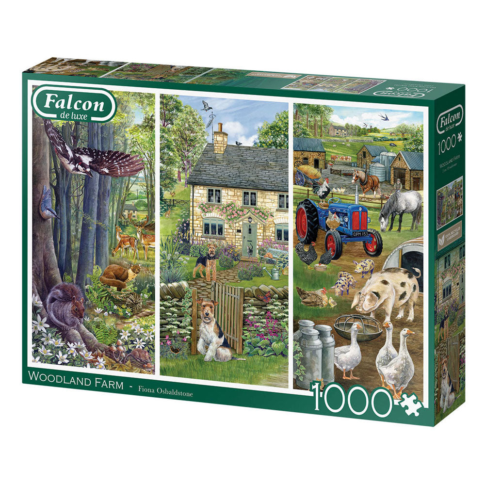 Jumbo falcon jigsaw puzzle - woodland farm, 1000 pcs.