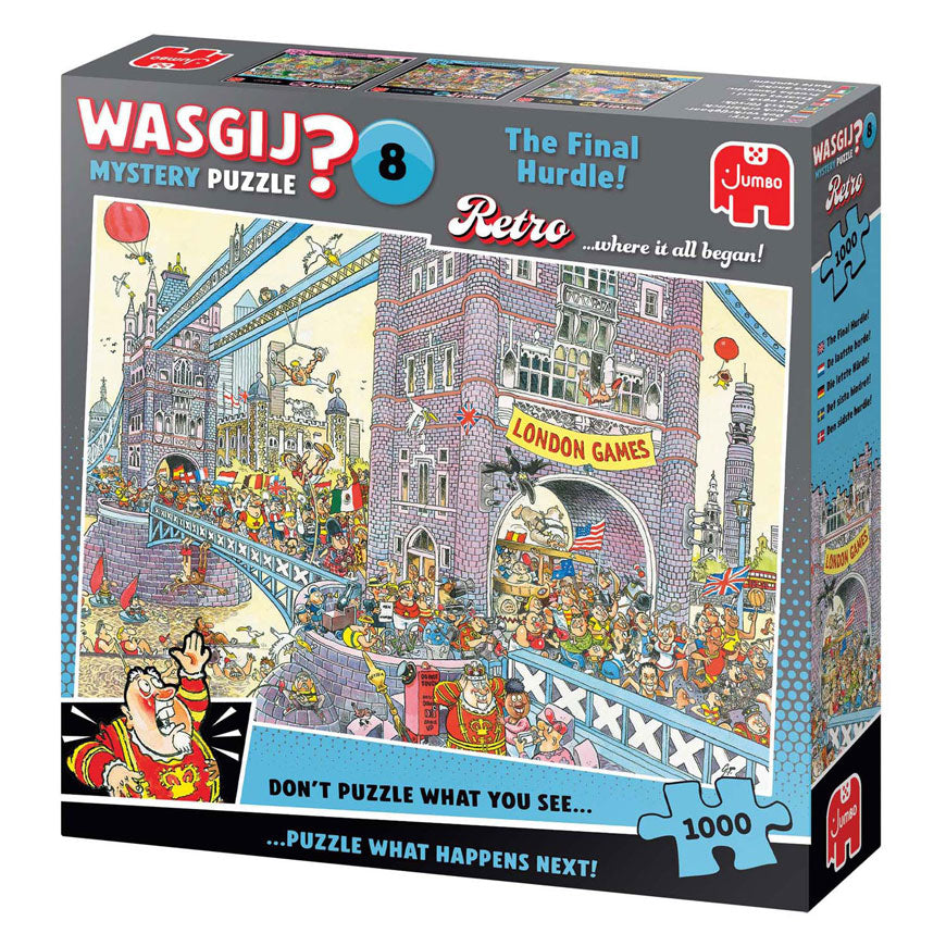 Jumbo wasgij retro mystery 8 puslespil - den sidste hurdle!, 1000 stk.