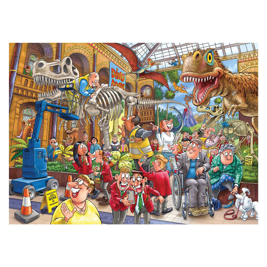 Jumbo Wasgij Mystery 24 Jigsaw Puzzle - Panic in the Museum!, 10000 pcs.