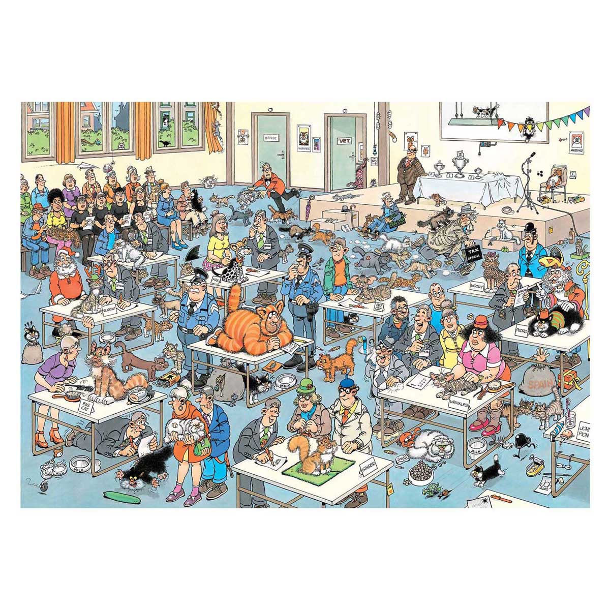 Jan van Haasteren jigsaw puzzle - the cat show - 1000 pcs.