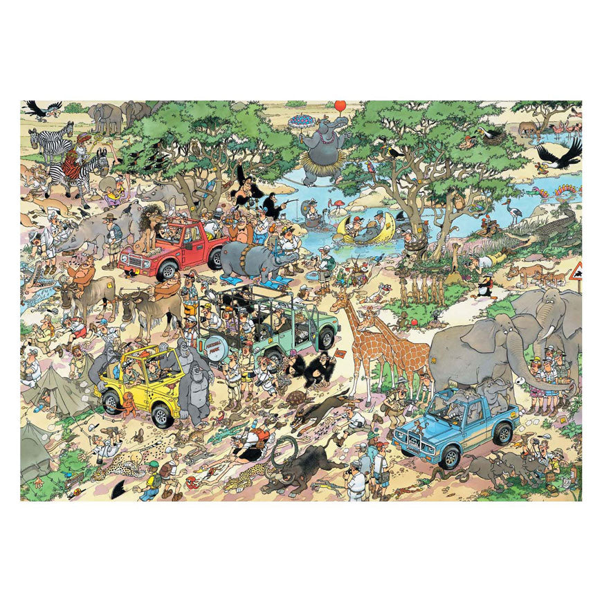 Jumbo jan van haasteren jigsaw puzzle - 2in1 safari storm, 2x1000st.
