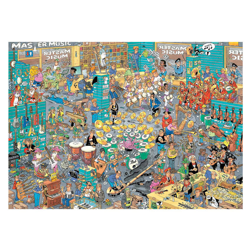 Jumbo jan van haasteren legpuzzel - muziekwinkel en vakantiekriebels, 2x1000st.