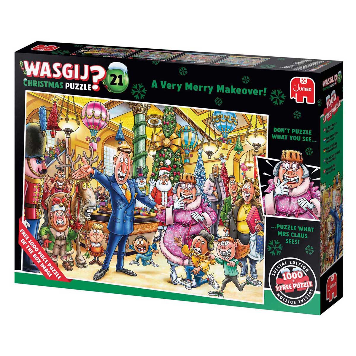 Jumbo wasgij christmas 21 palapeli - juhlava muodonmuutos! - 2x1000 kpl.