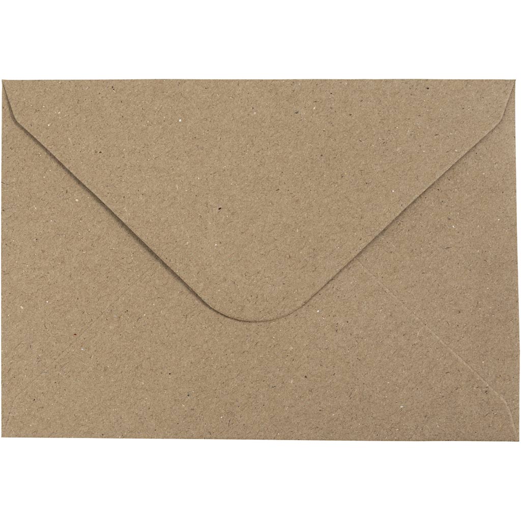Creativ company recycled envelope, envelope size 11.5x16 cm, 120 gr, natural, 50 pieces 1 box