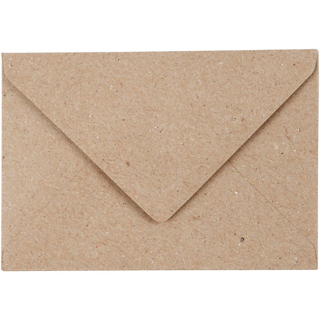 Creativ company recycled envelope, envelope size 7.8x11.5 cm, 120 gr, natural, 50 pieces 1 box