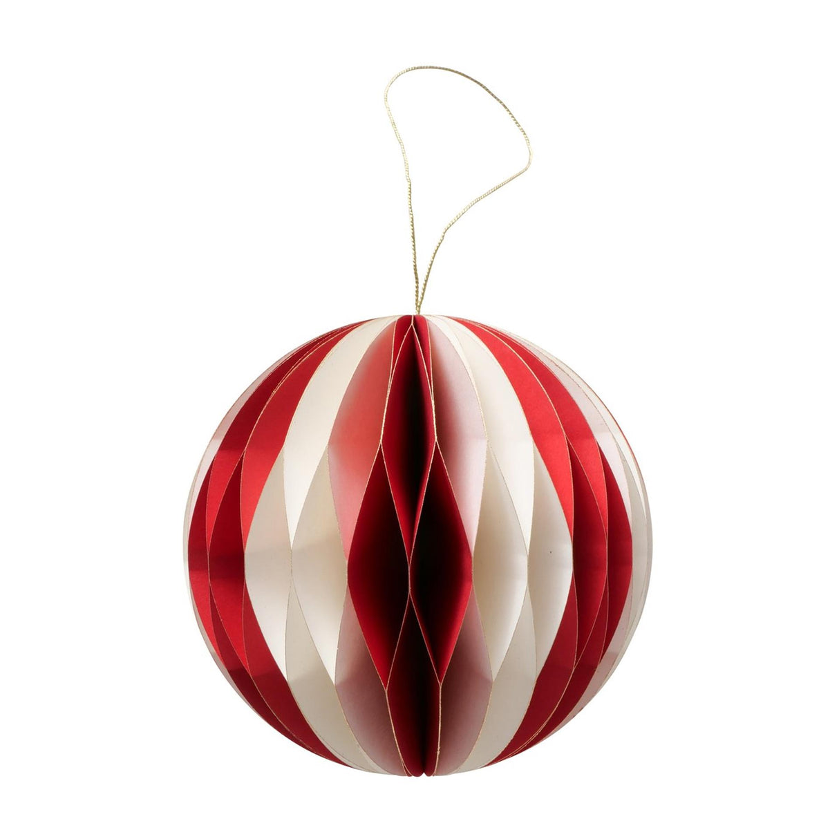 Boltze home kerstbal yorki ø12cm mat rood wit papier
