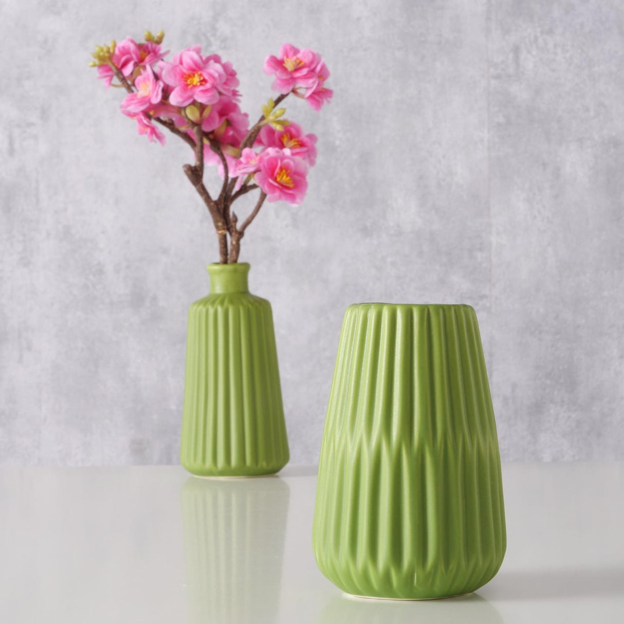 Boltze home vaas esko h17cm groen