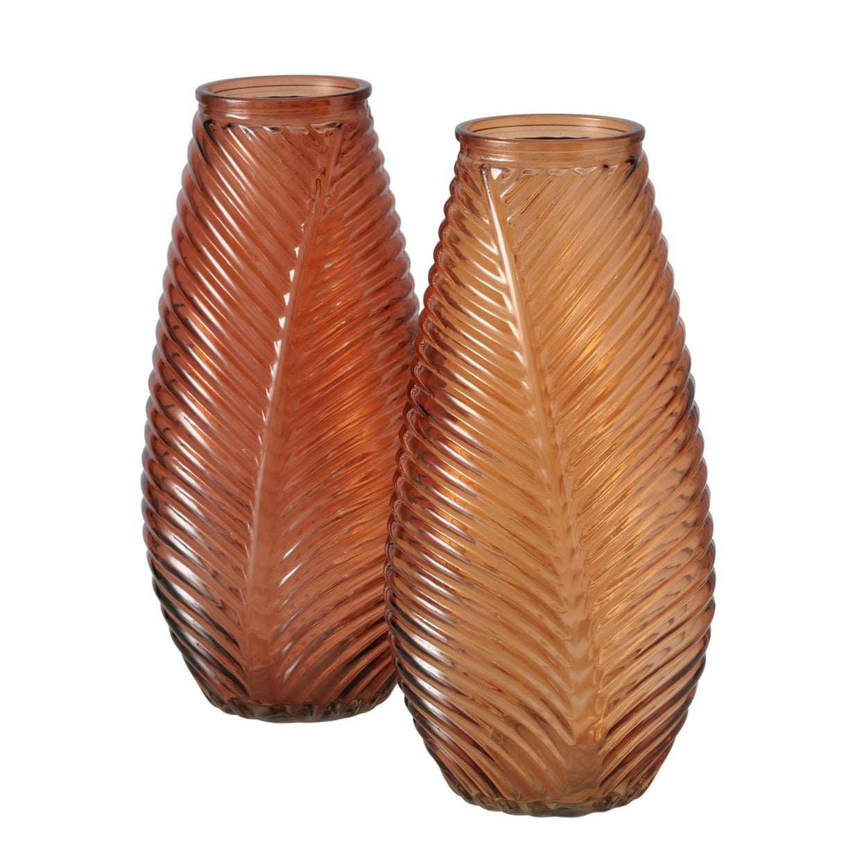 Boltze home vaas leavo glas 13,5x13x28cm