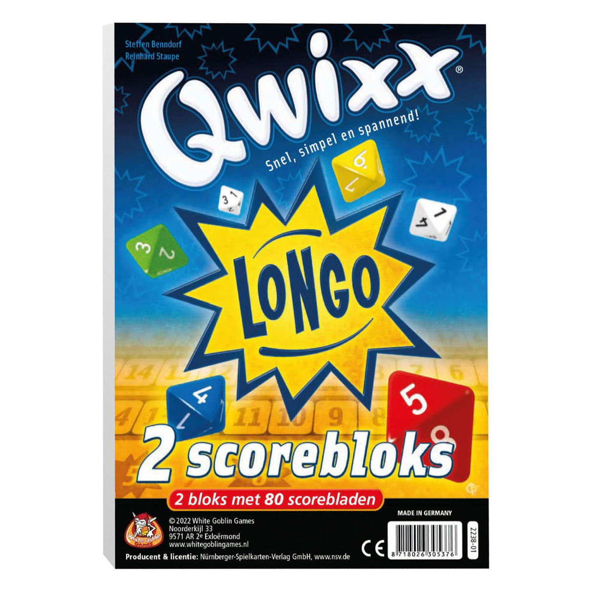 White Goblin Games Qwixx Longo Bloks (zusätzliche ScoreBlocks)