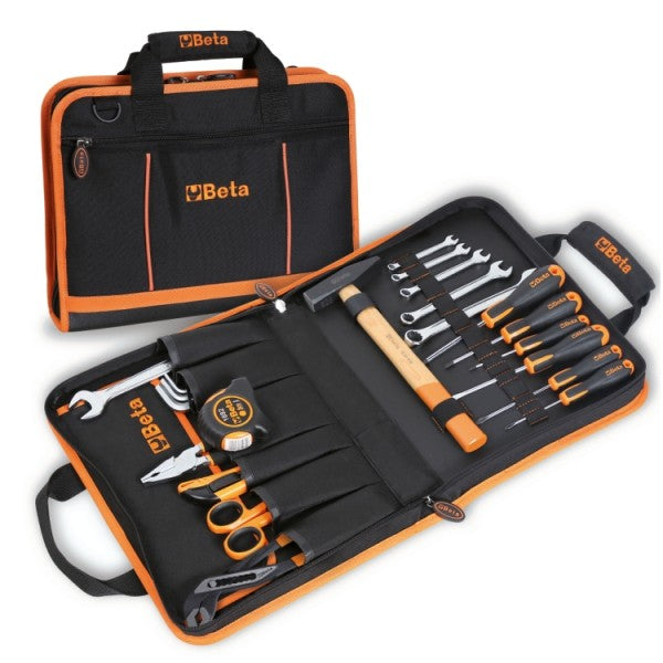 Beta Tools 27-piece tool set in roll-up bag