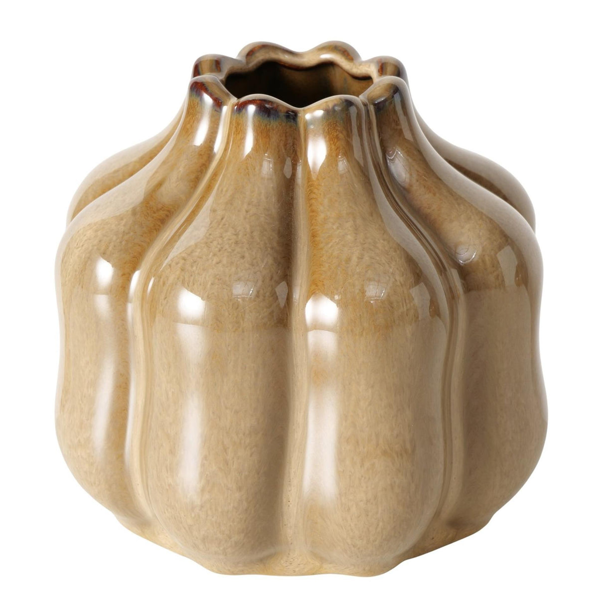 Boltze home vaas bruin ø12,5xh11,3cm