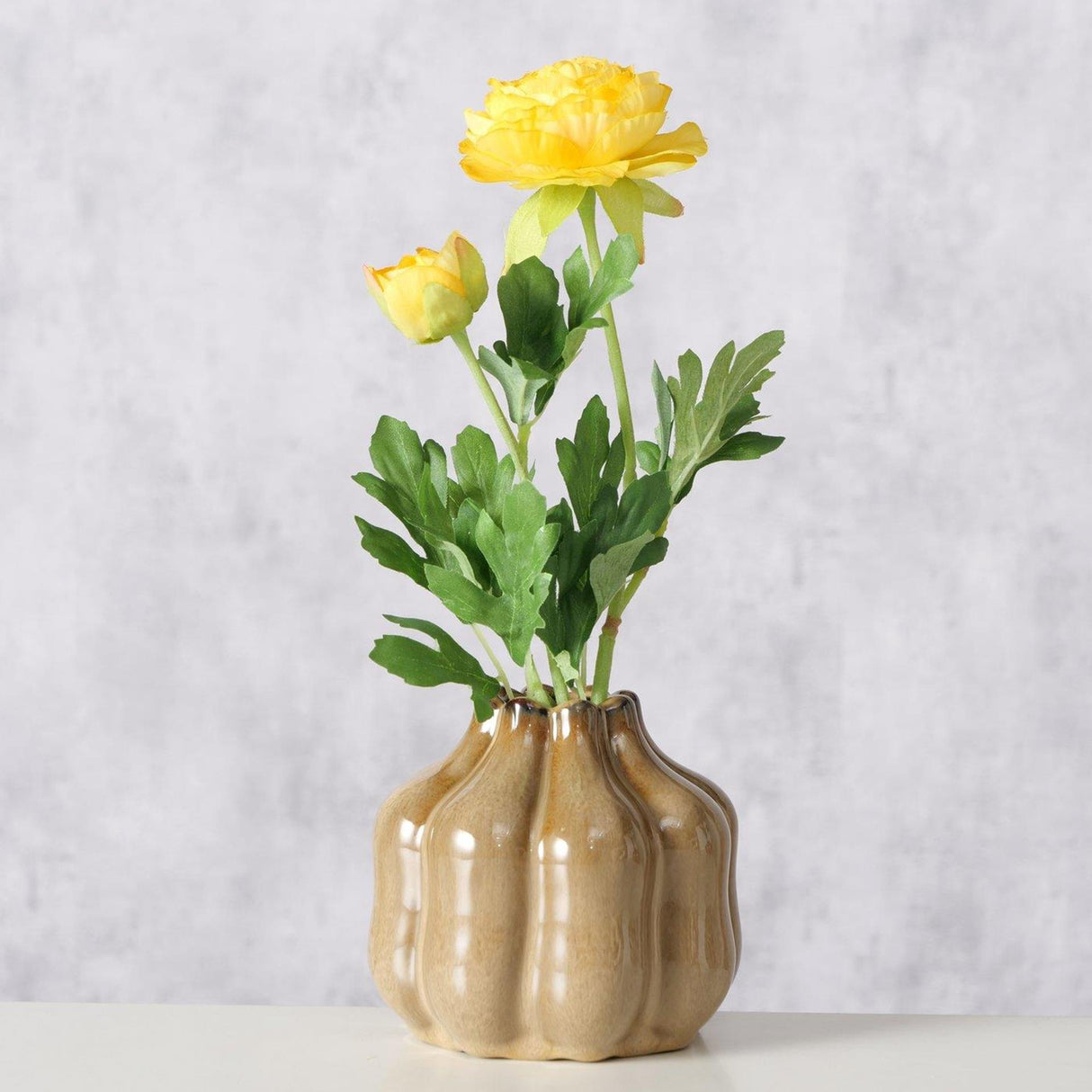 Boltze home vaas bruin ø12,5xh11,3cm