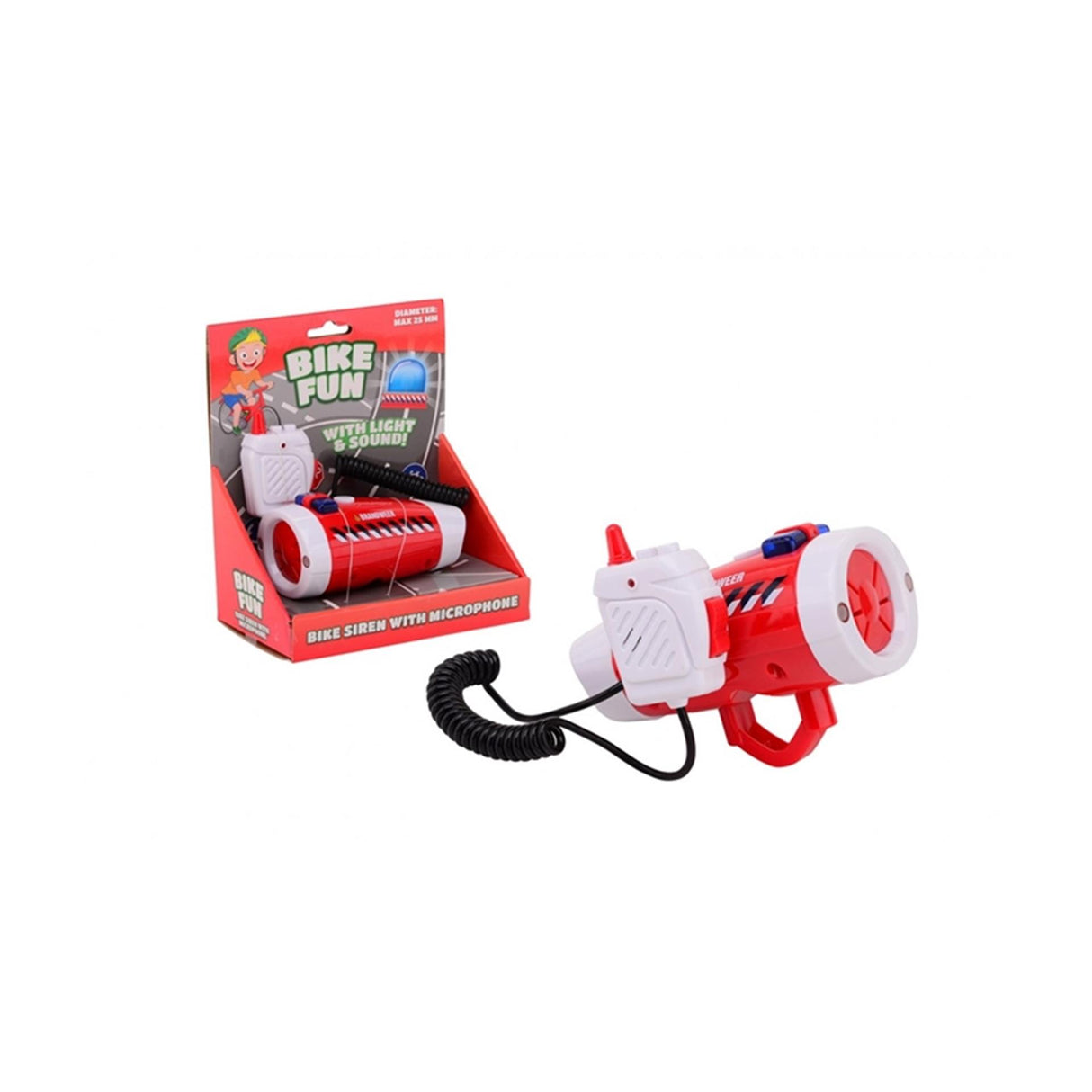 Bike fun siren flashing light fire brigade with microphone
