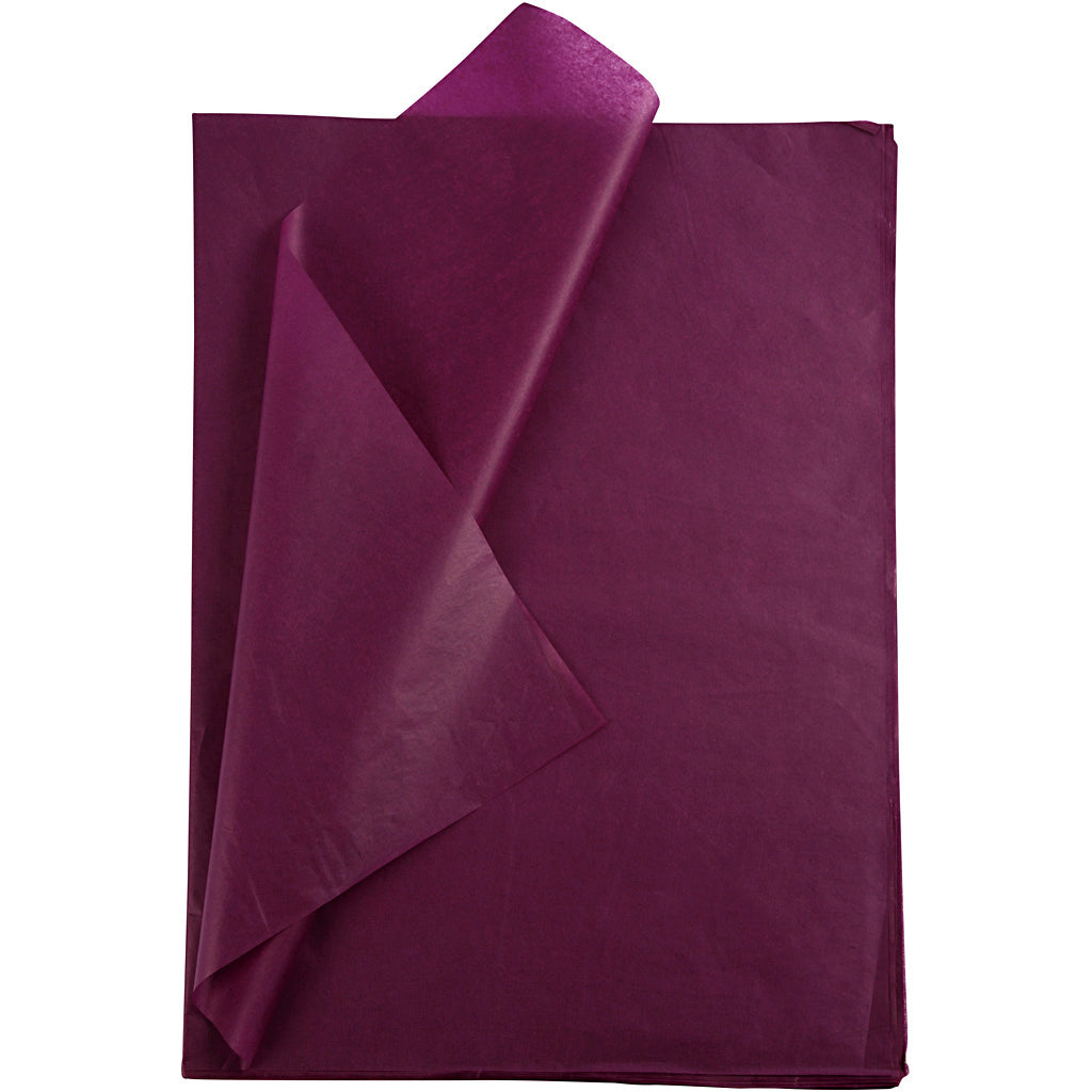 Creativ company tissue paper, sheet 50x70 cm, 17 gr, burgundy, 25 sheets 1 box