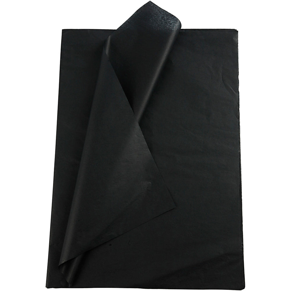 Creativ company tissue paper, sheet 50x70 cm, 17 gr, black, 25 sheets 1 box