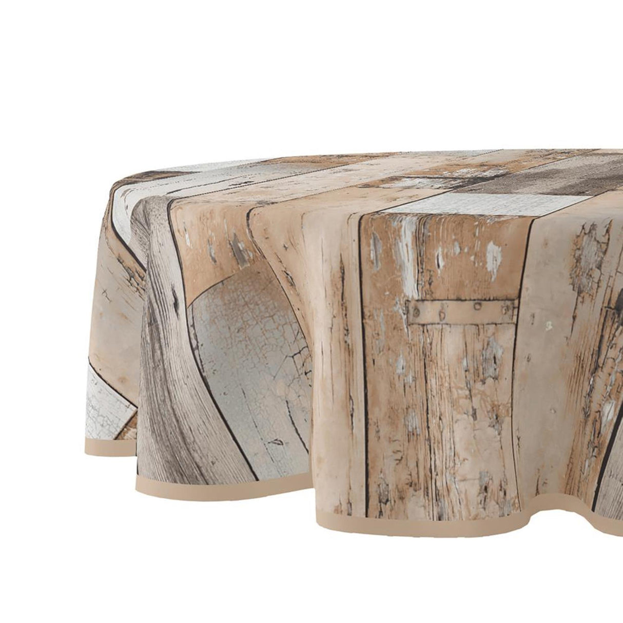 Wicotex tafelzeil rond 160cm woody bruin