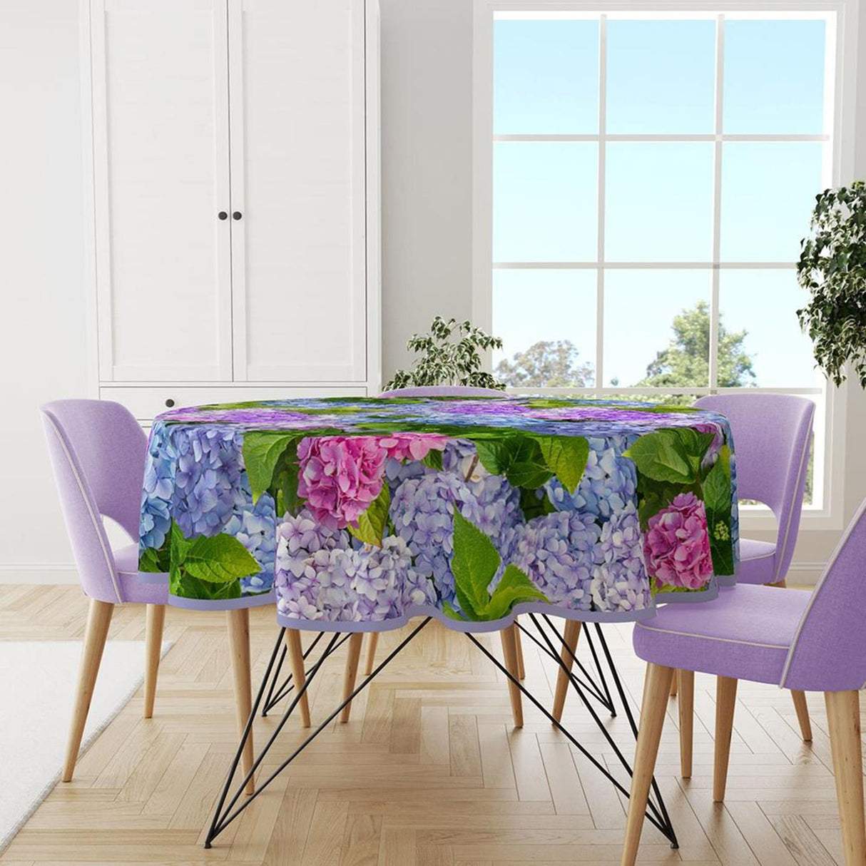 Wicotex tafelzeil rond hortensia 160cm