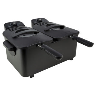 Inventum double deep fryer 2x2.5 liters black 1800 watts