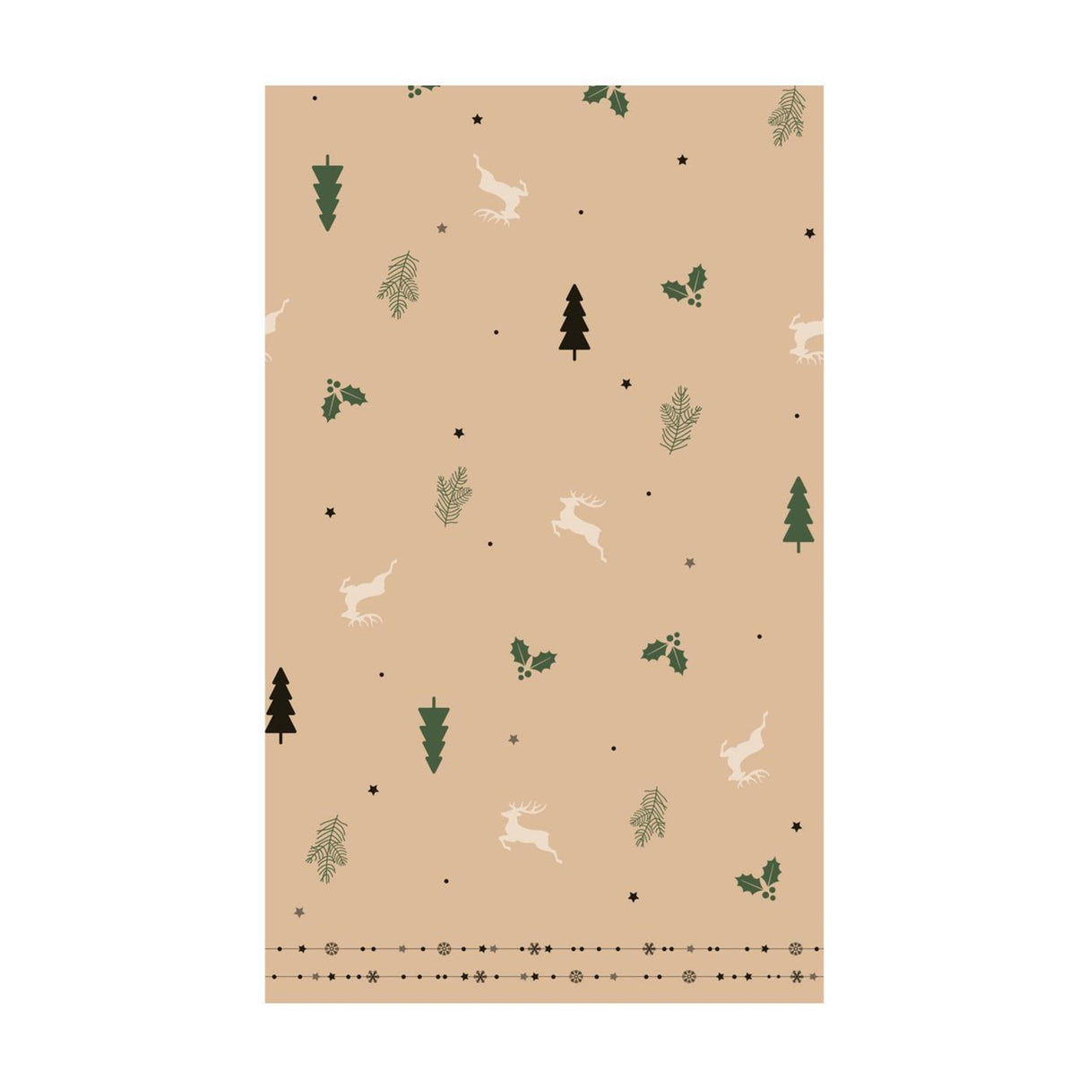 Duni tafellaken natural yuletid 220cm