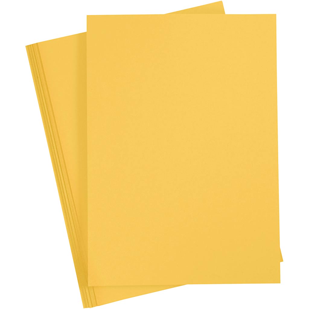 Creativ company colored cardboard, a4, sheet 210x297 mm, 180 gr, sun yellow, 20 sheets 1 box