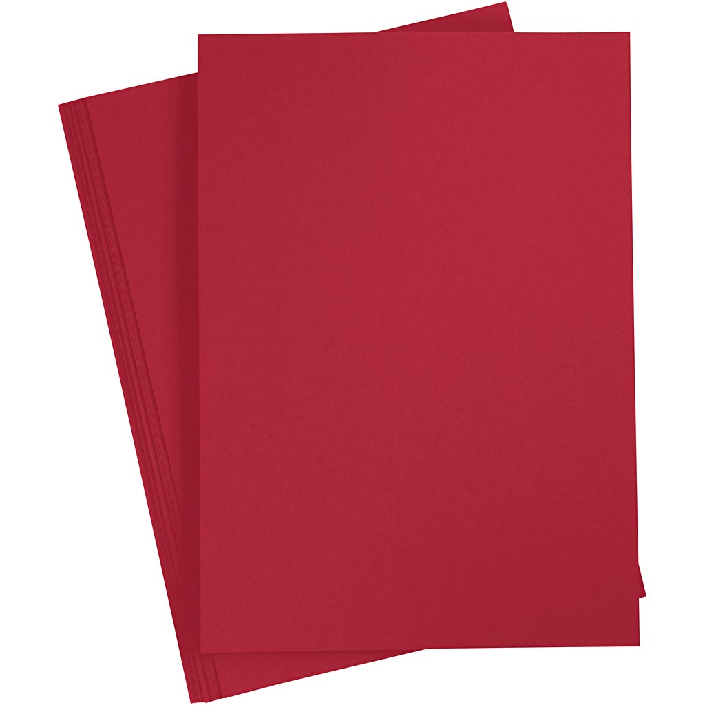 Creativ company colored cardboard, A4, sheet 210x297 mm, 180 g, Christmas red, 20 sheets 1 box