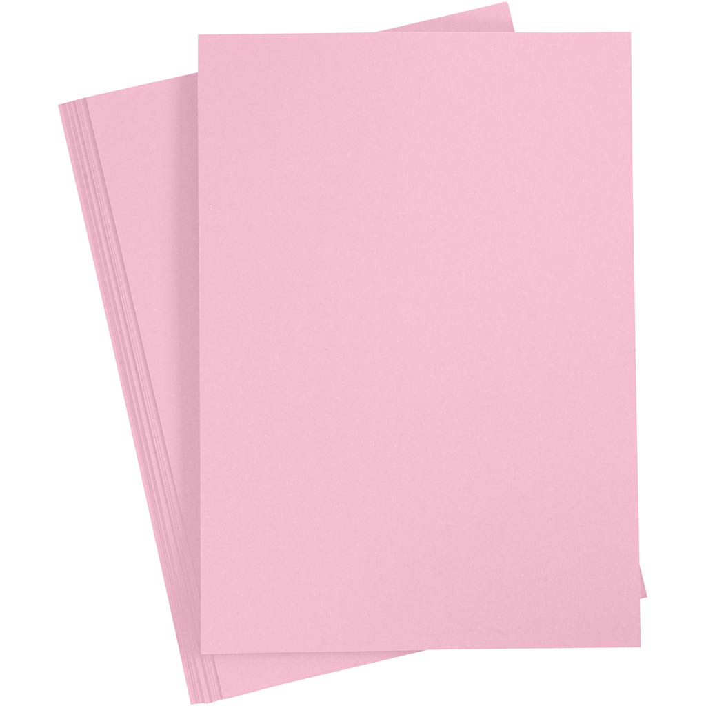 Creativ company colored cardboard, a4, sheet 210x297 mm, 180 gr, light pink, 20 sheets 1 box