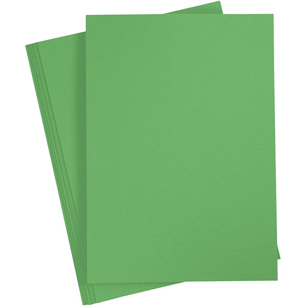 Creativ company colored cardboard, a4, sheet 210x297 mm, 180 gr, grass green, 20 sheets 1 box